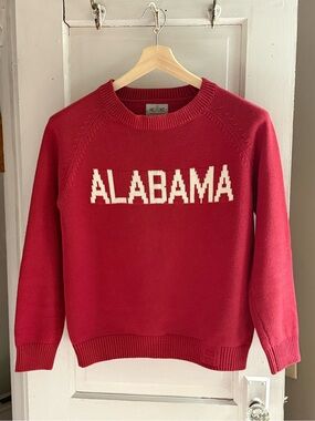 HILLFLINT Alabama Crewneck Knit Sweater in Crimson